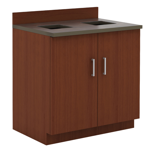 Armoire modulaire de base, M&eacute;lamine, 39" h x 36" la x 25" P, Acajou Ontario Safety Products