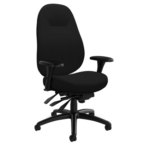 Chaise confortable &agrave; dos moyen, Polyester, Noir, Capacit&eacute; 300 lb Ontario Safety Products