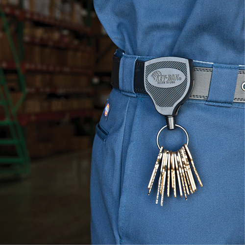 Super48 Heavy-Duty Retractable Key Holder, Polycarbonate, 48" Cable, Belt Clip Attachment Ontario Safety Products