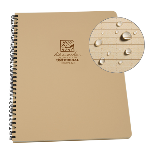 Carnet de notes de poche &agrave; spirale lat&eacute;rale, Couverture souple, Havane, 64 Pages, 4-5/8" , 7"  Ontario Safety Products