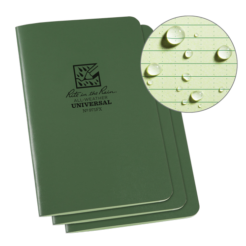 Notebook, Soft Cover, Green, 48 Pages, 4-5/8" W x 7" L Ontario Safety Products