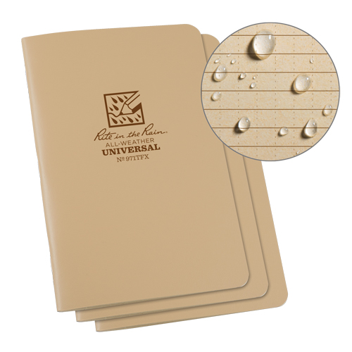Carnet de notes, Couverture souple, Havane, 48 Pages, 4-5/8" , 7"  Ontario Safety Products