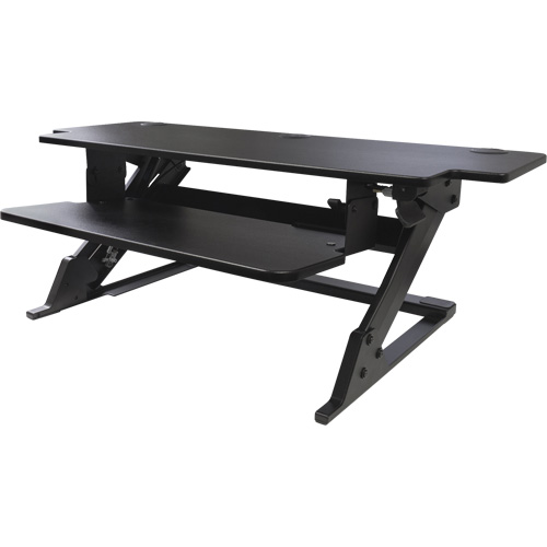 Goya Sit-Stand Workstation, Desktop Unit, 20" H x 42" W x 16" D, Black Ontario Safety Products