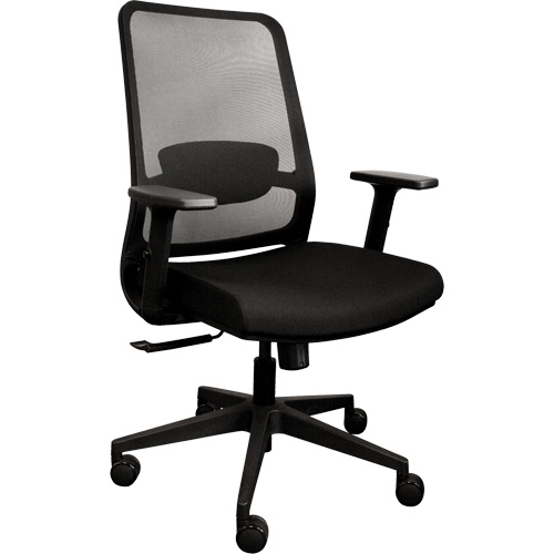 Chaise de bureau ajustable &agrave; basculement synchronis&eacute; s&eacute;rie Activ, Tissu/Mailles, Noir, Capacit&eacute; 275 lb Ontario Safety Products