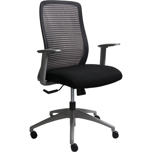 Chaise de bureau ajustable s&eacute;rie Era, Tissu/Mailles, Noir, Capacit&eacute; 275 lb Ontario Safety Products