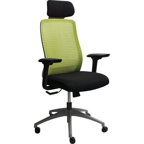Chaise de bureau ajustable s&eacute;rie Era avec appui-t&ecirc;te, Tissu/Mailles, Vert, Capacit&eacute; 275 lb Ontario Safety Products