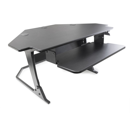 Poste de travail assise/debout pour bureau de coin Goya, Mod&egrave;le de bureau, 20" h x 42" la x 37-4/5" p, Noir Ontario Safety Products