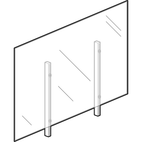 Sneeze Guard, 36" W x 36" H Ontario Safety Products