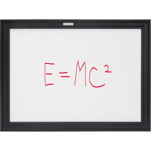 Black MDF Frame Whiteboard, Dry-Erase/Magnetic, 24" W x 18" H Ontario Safety Products