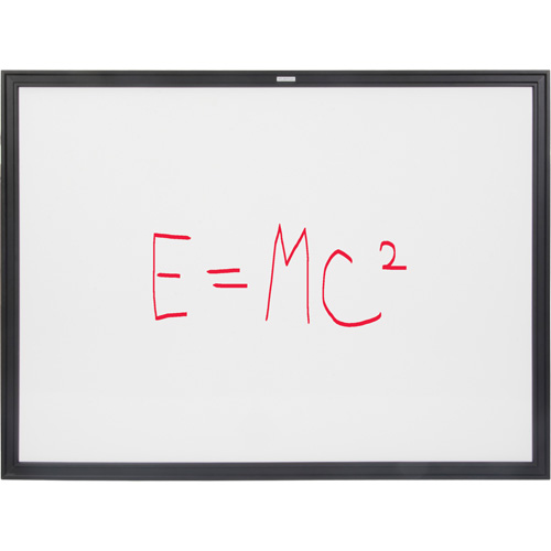 Black MDF Frame Whiteboard, Dry-Erase/Magnetic, 48" W x 36" H Ontario Safety Products