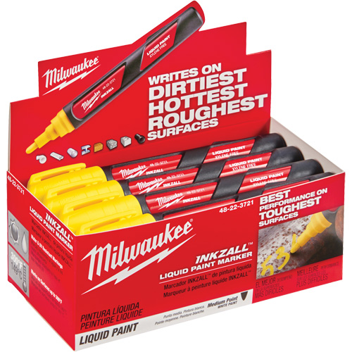 Marqueur &agrave; peinture Inkzall, Liquide, Jaune Ontario Safety Products
