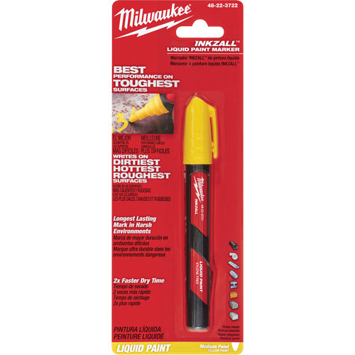 Marqueur &agrave; peinture Inkzall, Liquide, Jaune Ontario Safety Products