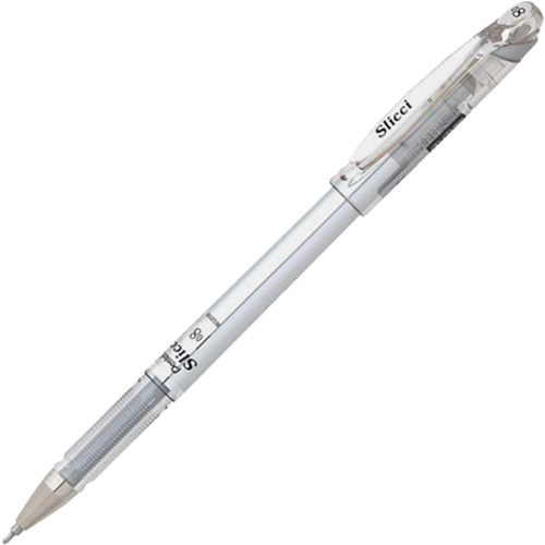 Slicci Metallic Gel Pen, Silver, 0.8 mm Ontario Safety Products