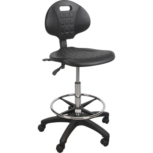 Heavy-Duty Ergonomic Stool, Mobile, Adjustable Height, 250 lbs. Capacity Ontario Safety Products