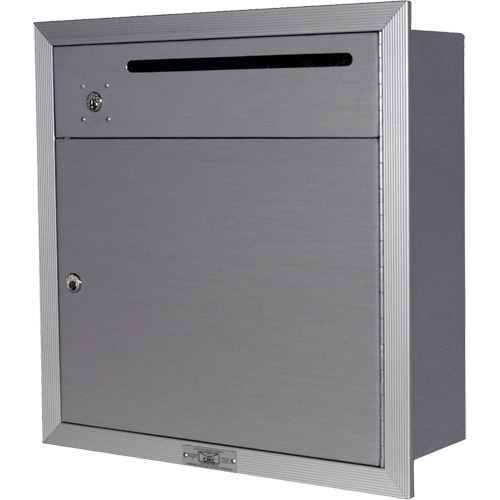 Recessed Collection Box, Wall -Mounted, 12-3/4" x 16-3/8", 2 Doors, Aluminum Ontario Safety Products