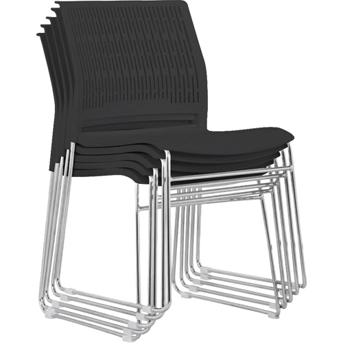 Chaises empilables, Polypropyl&egrave;ne, Hauteur 32-3/8", Capacit&eacute; 250 lb, Noir Ontario Safety Products