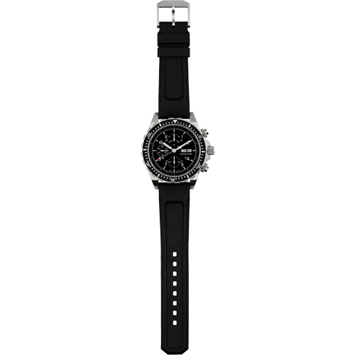 Tr&egrave;s grande montre chronographe automatique pour plongeur/pilote d'avion, Num&eacute;rique, &agrave; piles, 46 mm, Noir Ontario Safety Products