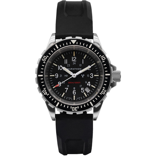 Grande montre automatique de plong&eacute;e, Num&eacute;rique, &agrave; piles, 41 mm, Noir Ontario Safety Products