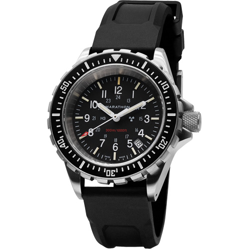 Grande montre automatique de plong&eacute;e, Num&eacute;rique, &agrave; piles, 41 mm, Noir Ontario Safety Products