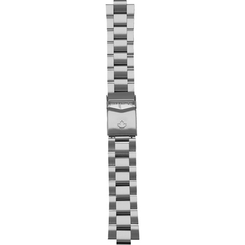 Grande montre automatique de plong&eacute;e avec feuille d'&eacute;rable gris et bracelet en acier inoxydable, Num&eacute;rique, &agrave; piles, 41 mm, Argent Ontario Safety Products