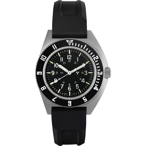 Montre Steel Navigator sur ensemble bracelet en caoutchouc noir de trois morceaux, Num&eacute;rique, &agrave; piles, 41 mm, Noir Ontario Safety Products