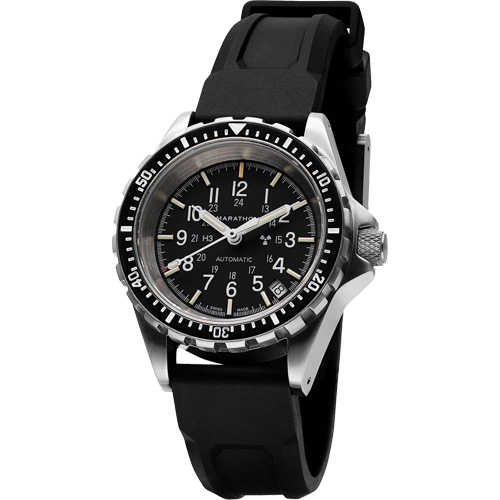 Montre Steel Navigator avec date sur ensemble bracelet en caoutchouc noir de trois morceaux, Num&eacute;rique, &agrave; piles, 36 mm, Noir Ontario Safety Products