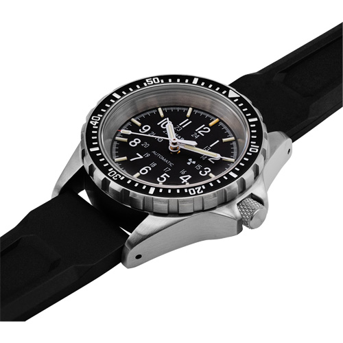 Montre Steel Navigator avec date sur ensemble bracelet en caoutchouc noir de trois morceaux, Num&eacute;rique, &agrave; piles, 36 mm, Noir Ontario Safety Products