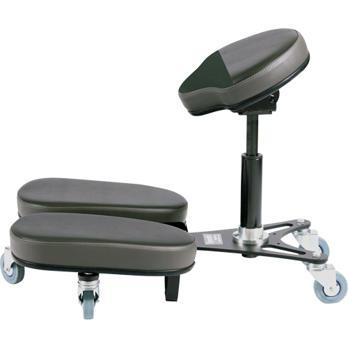 Chaise &agrave; genoux r&eacute;glable, Vinyle, Noir/gris Ontario Safety Products