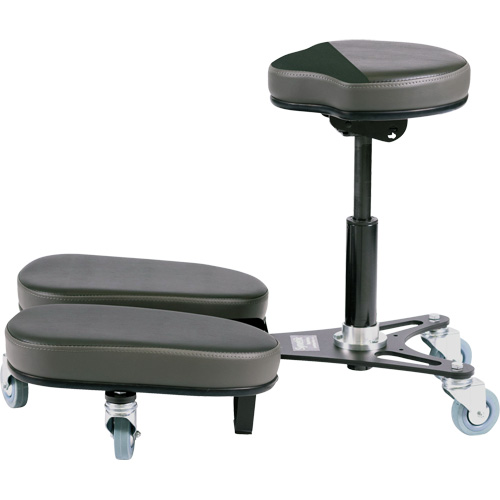 Chaise &agrave; genoux r&eacute;glable, Vinyle, Noir/gris Ontario Safety Products