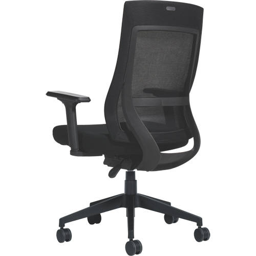 Chaise &agrave; dossier moyen avec m&eacute;canisme &agrave; basculement synchronis&eacute; &agrave; d&eacute;tection de poids , Mailles, Noir Ontario Safety Products