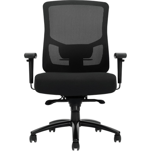 Chaise &agrave; dossier haut avec m&eacute;canisme &agrave; basculement synchronis&eacute; robuste Raven 400, Mailles, Noir, Capacit&eacute; 400 lb Ontario Safety Products