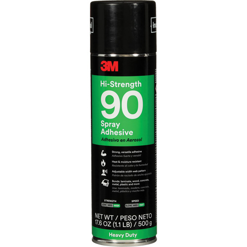 Adh&eacute;sif ultrar&eacute;sistant 90, Transparent, Canette a&eacute;rosol Ontario Safety Products