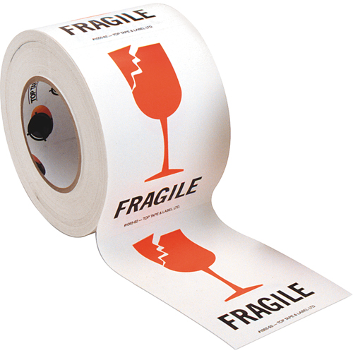 "Fragile" Special Handling Labels, 6" L x 4" W, Red on White Ontario Safety Products