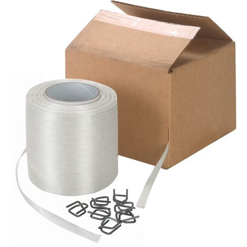 Bonded Cord Strapping, Polyester, 1/2" W x 750' L Ontario Safety Products