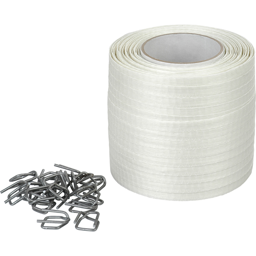 Woven Cord Strapping, Polyester, 1/2" W x 750' L Ontario Safety Products
