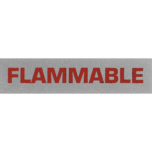 "Flammable" Special Handling Labels, 5" L x 2" W, Black on Red Ontario Safety Products