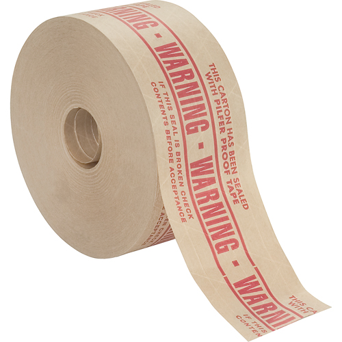 Rubans gommes pr&eacute;-imprim&eacute;s, 72 mm (2-4/5") x 137 m (449,475'), Kraft Ontario Safety Products