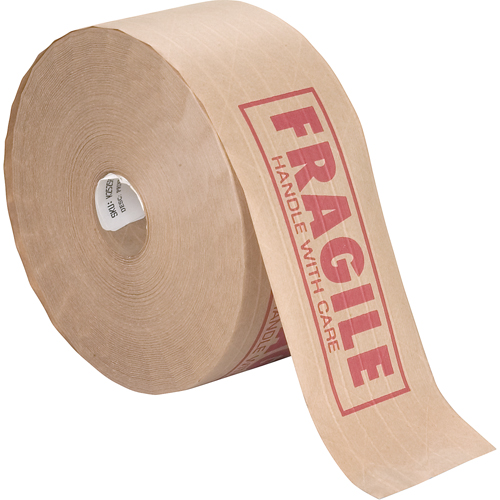 Rubans gommes pr&eacute;-imprim&eacute;s, 76 mm (3") x 137 m (449,475'), Kraft Ontario Safety Products