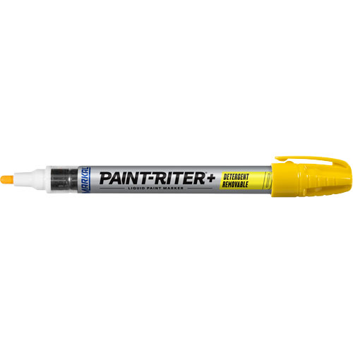Marqueur &agrave; peinture nettoyable au d&eacute;tergent Paint-Riter+, Liquide, Jaune Ontario Safety Products