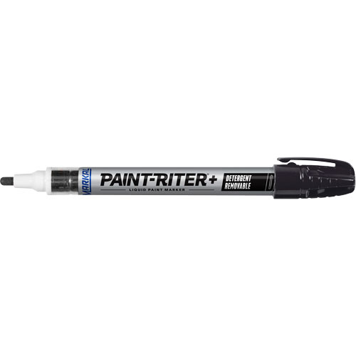 Paint-Riter&reg;+ Detergent Removable Paint Marker, Liquid, Black Ontario Safety Products