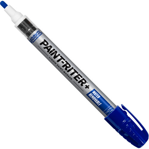 Marqueur &agrave; la peinture nettoyable &agrave; l'eau Paint-Riter+, Liquide, Bleu Ontario Safety Products