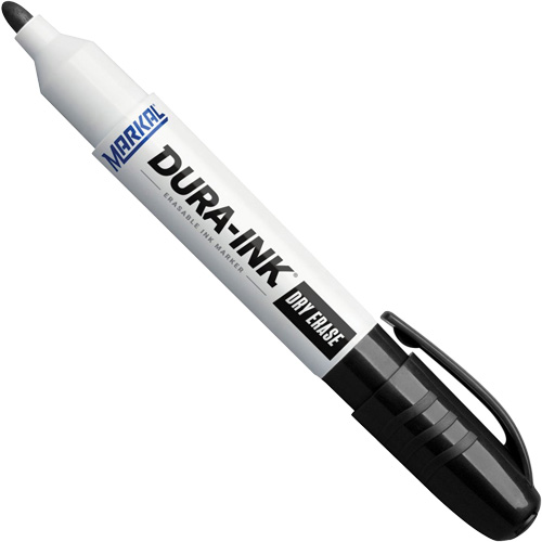 Dura-Ink&reg; Dry Erase Ink Markers, Black, Bullet Tip Ontario Safety Products