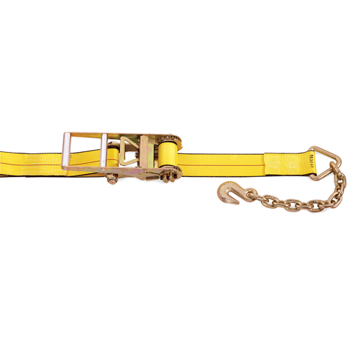 Tendeurs d'arrimage &agrave; cliquet, Crochet &agrave; chaîne, 3" , 30' , Charge d'utilisation max. 5400 lb (2450 kg) Ontario Safety Products