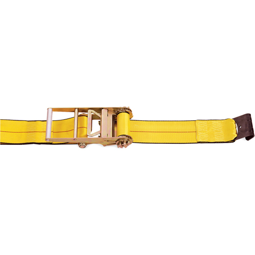 Ratchet Straps, Flat Hook, 4" W x 30' L, 5400 lbs. (2450 kg) Working Load Limit Ontario Safety Products