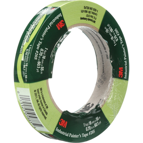 Industrial Painter's Tape 205, 18 mm (3/4") x 55 m (180'), Green Ontario Safety Products