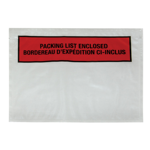 Pochette pour bordereau d'exp&eacute;dition, 7" lo x 5-1/2" la, Style Insertion par l'arri&egrave;re Ontario Safety Products