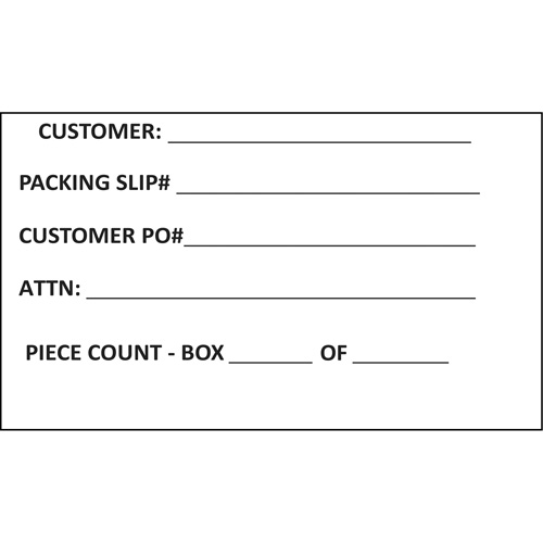 Generic Shipping Label, 4" W x 6" L, White Ontario Safety Products