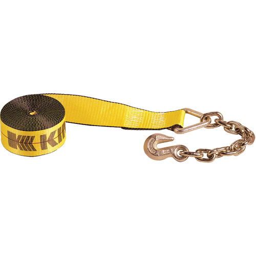 Winch Strap with Chain Anchor Ontario Safety Products