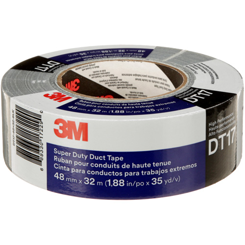 DT17 Super-Duty Duct Tape, 17 mils, Black, 48 mm (2") x 32 m (105') Ontario Safety Products