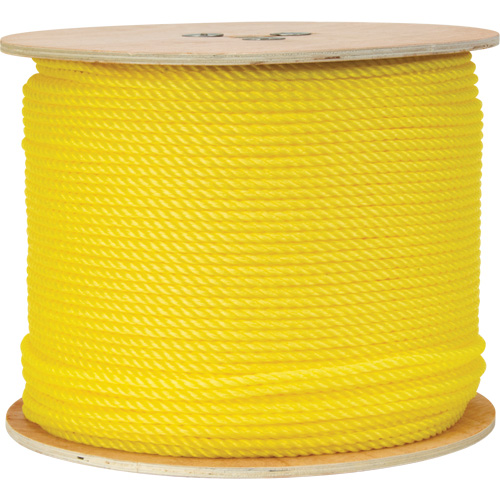 1/4" Braided Yellow Rope, Polypropylene, 1300' Ontario Safety Products